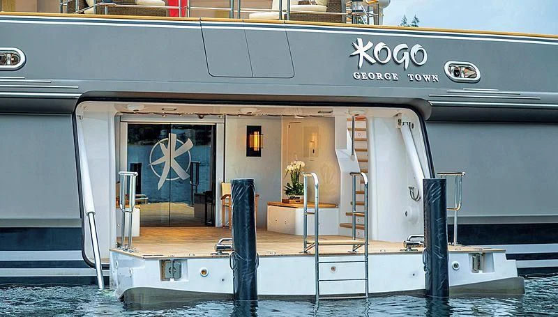 a boat with a ladder aboard KOJU Yacht for Sale