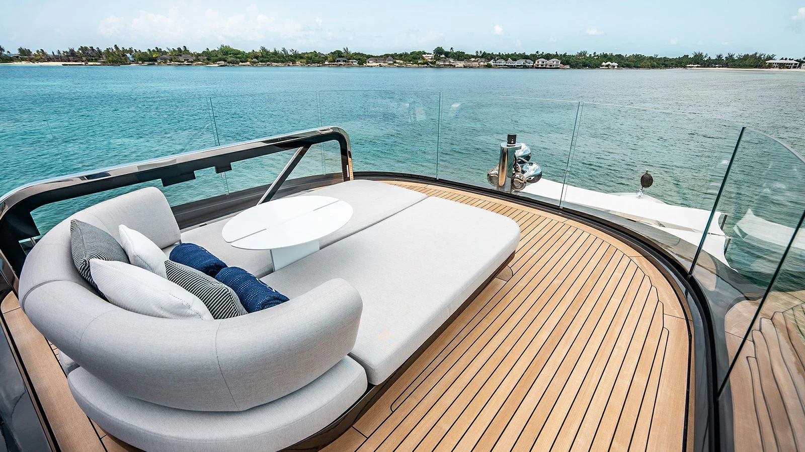a boat with a person on the deck aboard KOJU Yacht for Sale