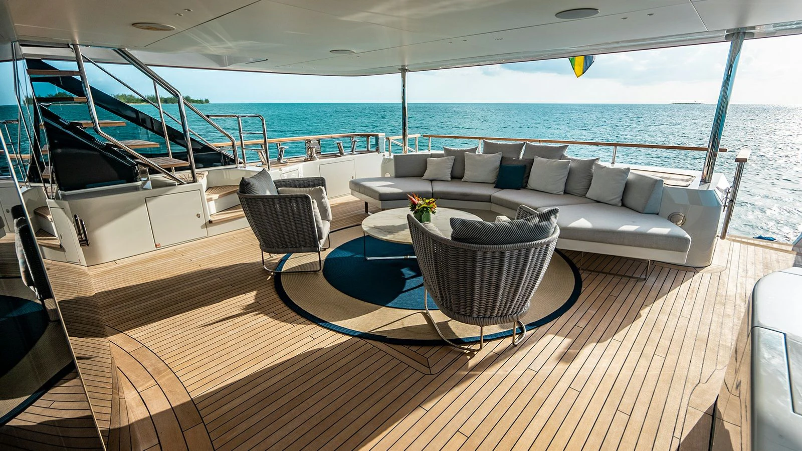 a boat on the water aboard KOJU Yacht for Sale
