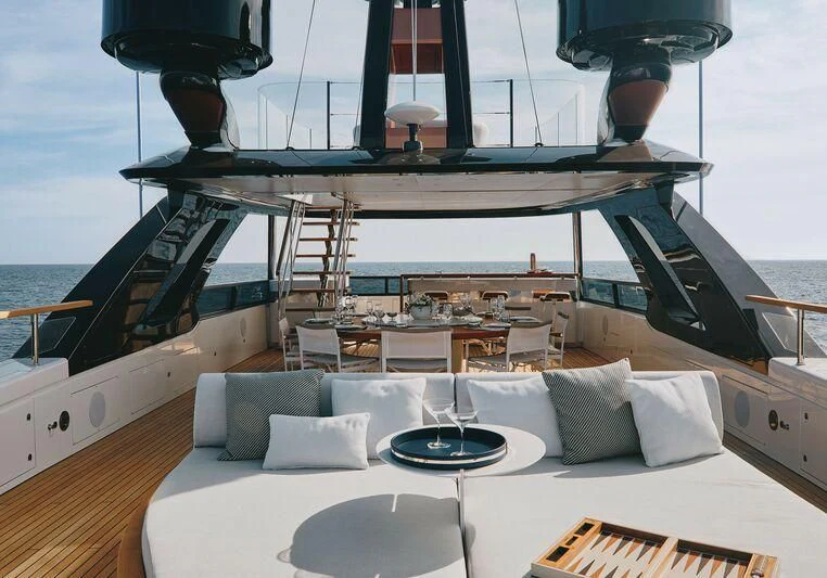 a boat on the water aboard KOJU Yacht for Sale