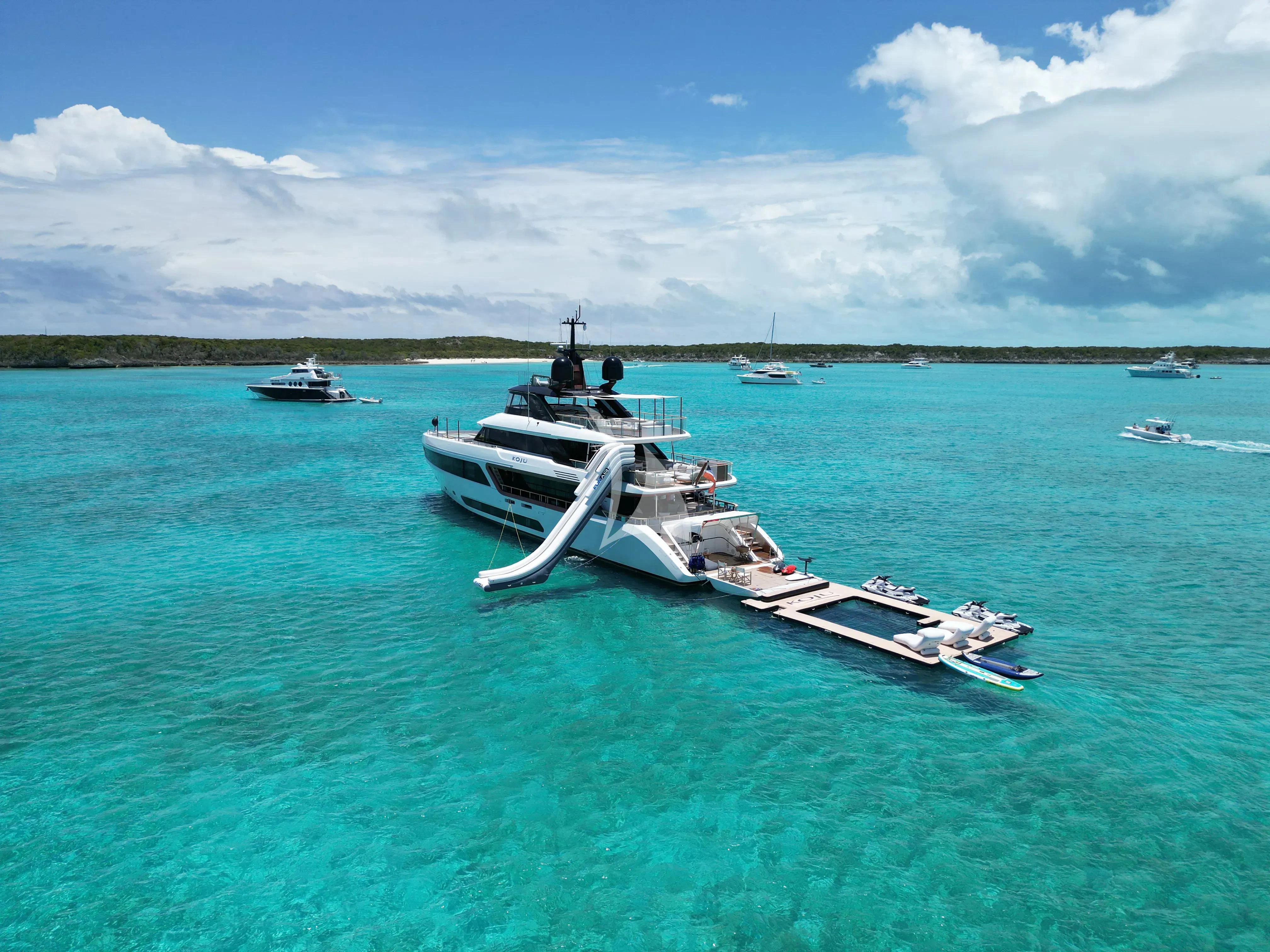 a boat in the water aboard KOJU Yacht for Sale