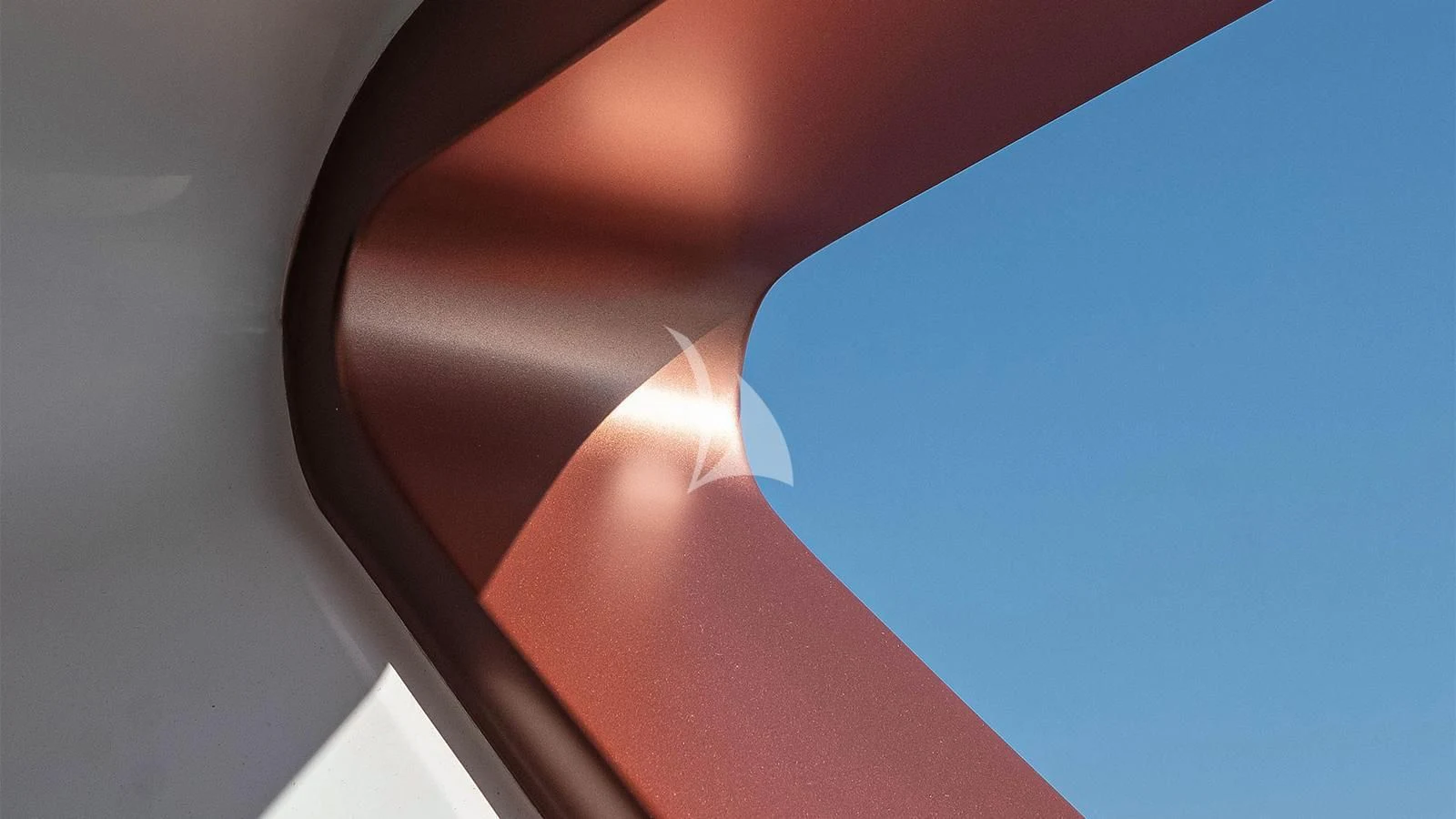 a close-up of a flag aboard KOJU Yacht for Sale