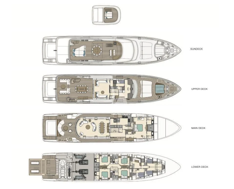diagram aboard KOJU Yacht for Sale