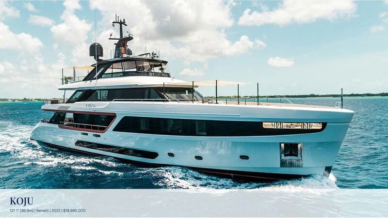 a boat on the water aboard KOJU Yacht for Sale