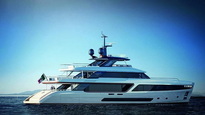 a yacht on the water aboard KOJU Yacht for Sale