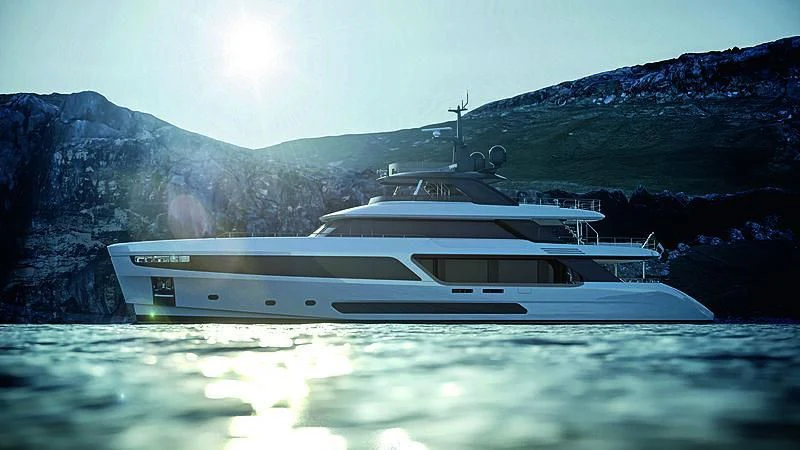 a yacht in the water aboard KOJU Yacht for Sale