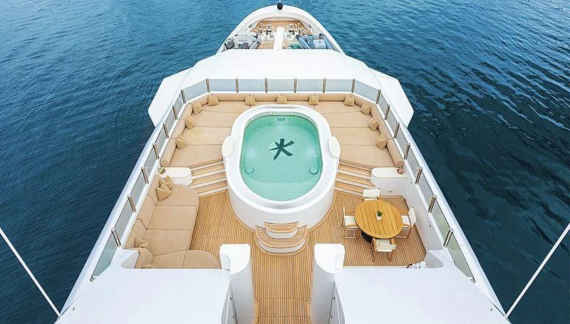 a boat on the water aboard KOJU Yacht for Sale