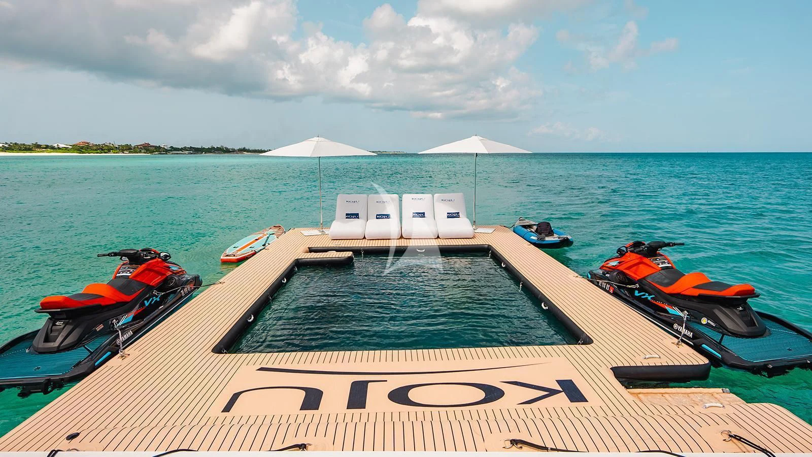 a boat on the water aboard KOJU Yacht for Sale