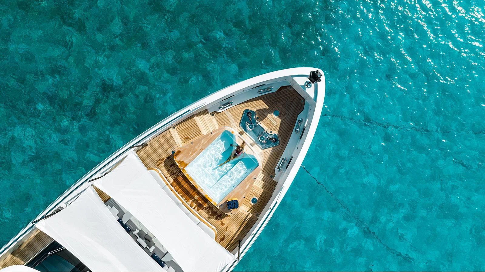 a boat in the water aboard KOJU Yacht for Sale