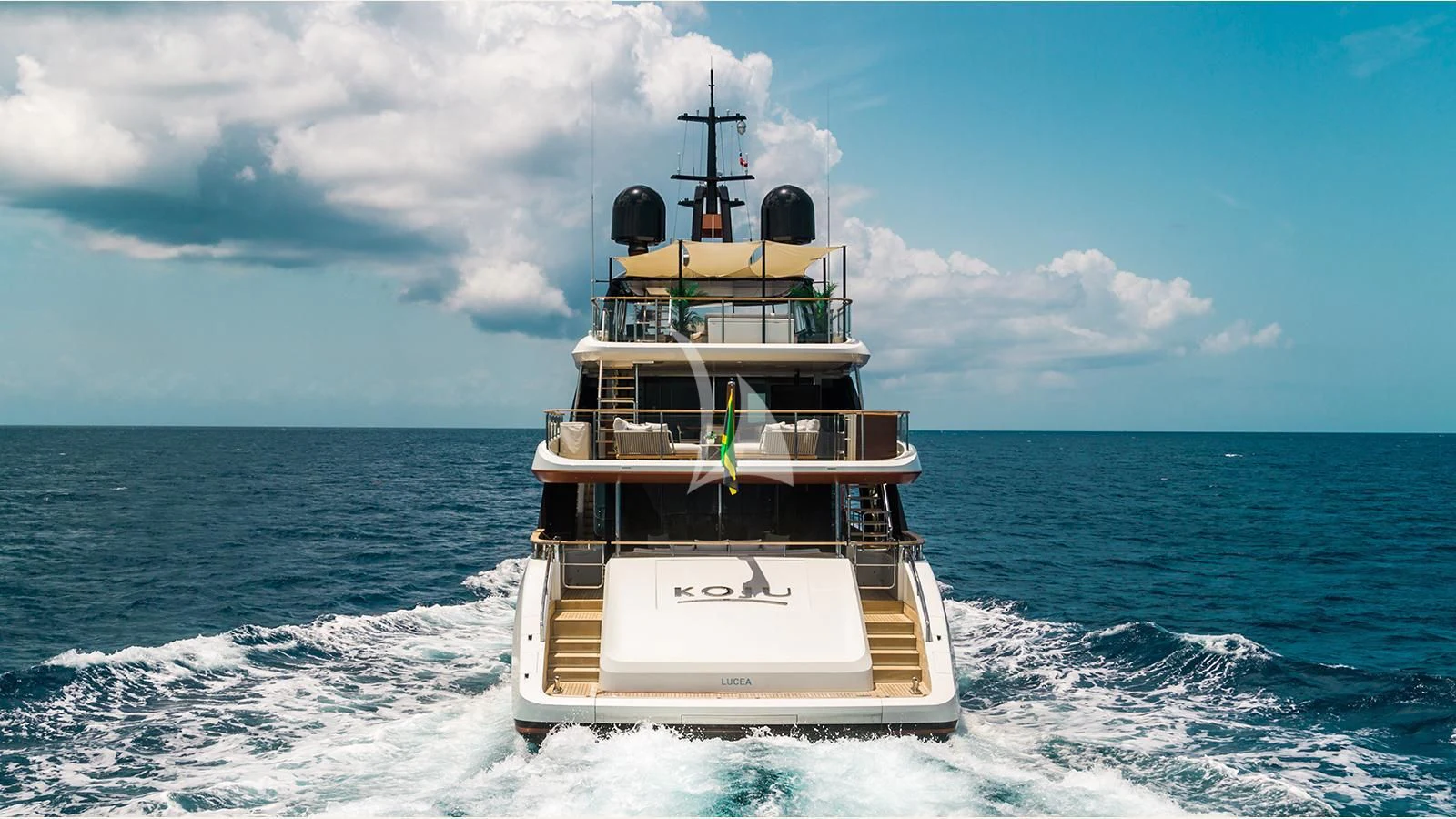 a boat in the ocean aboard KOJU Yacht for Sale