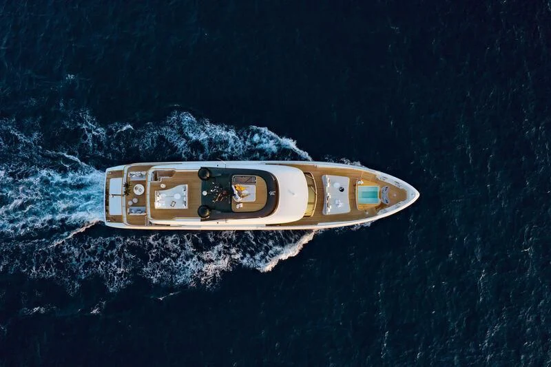 a space ship in the water aboard KOJU Yacht for Sale