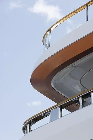 a close-up of a boat aboard KOJU Yacht for Sale
