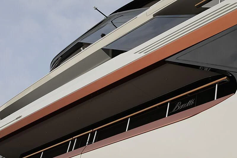 a close-up of a train aboard KOJU Yacht for Sale