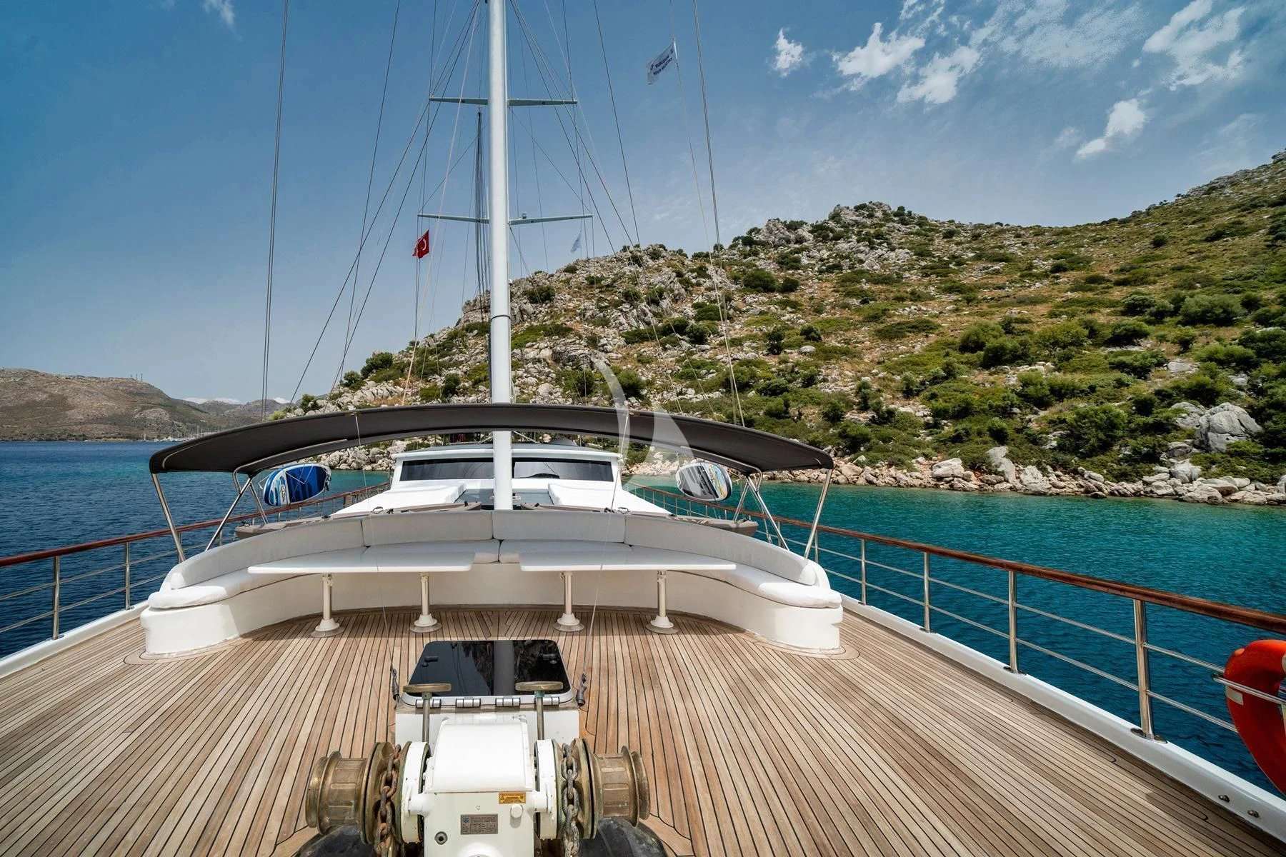 a boat on a body of water aboard QUESTA VITA Yacht for Sale