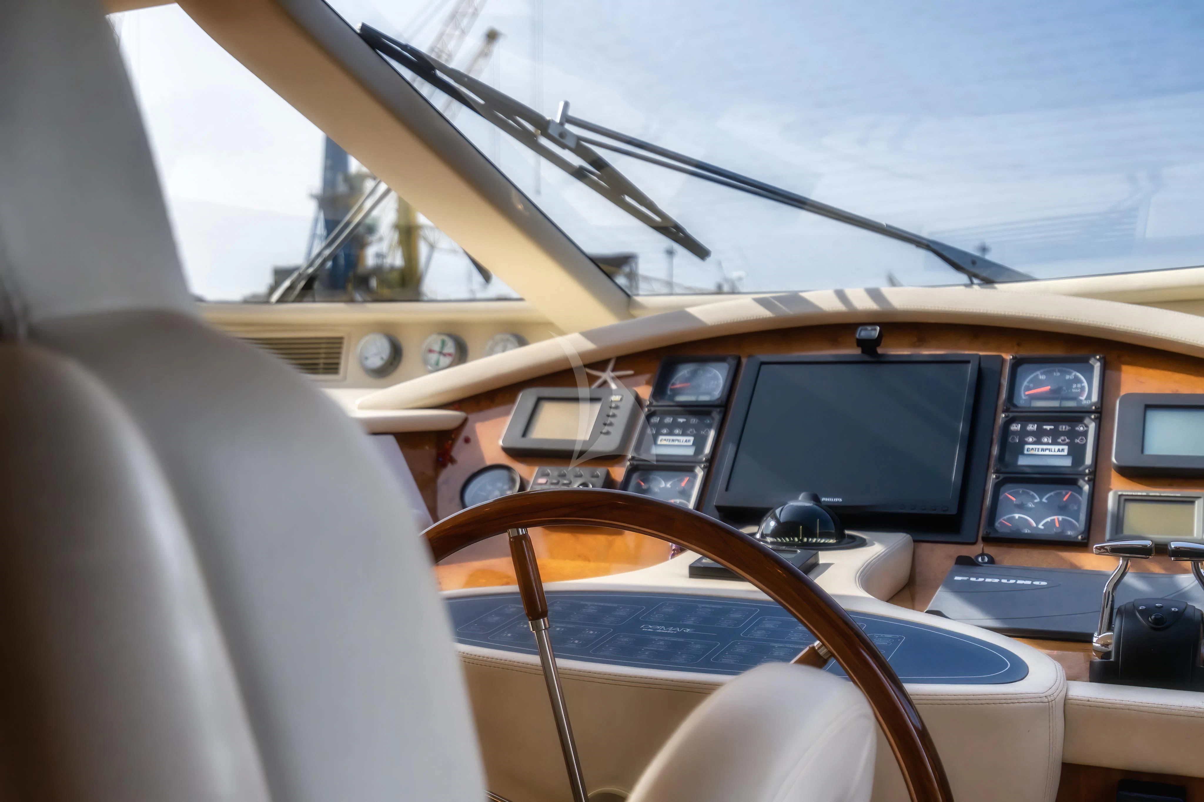 the inside of a plane aboard JAUNI Yacht for Sale