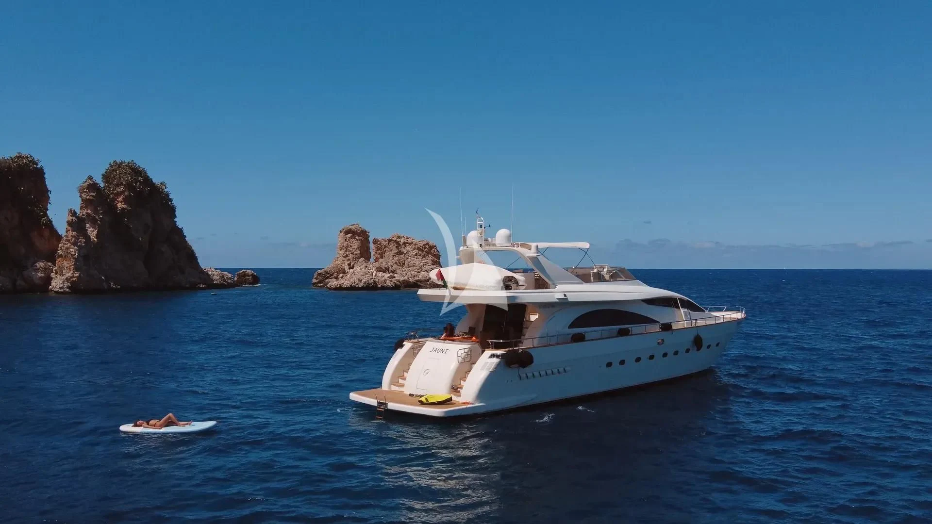 a boat in the water aboard JAUNI Yacht for Sale