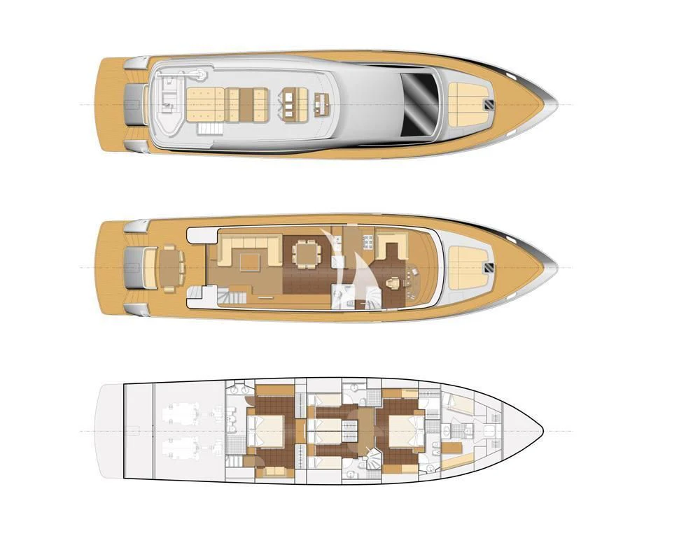 engineering drawing aboard JAUNI Yacht for Sale