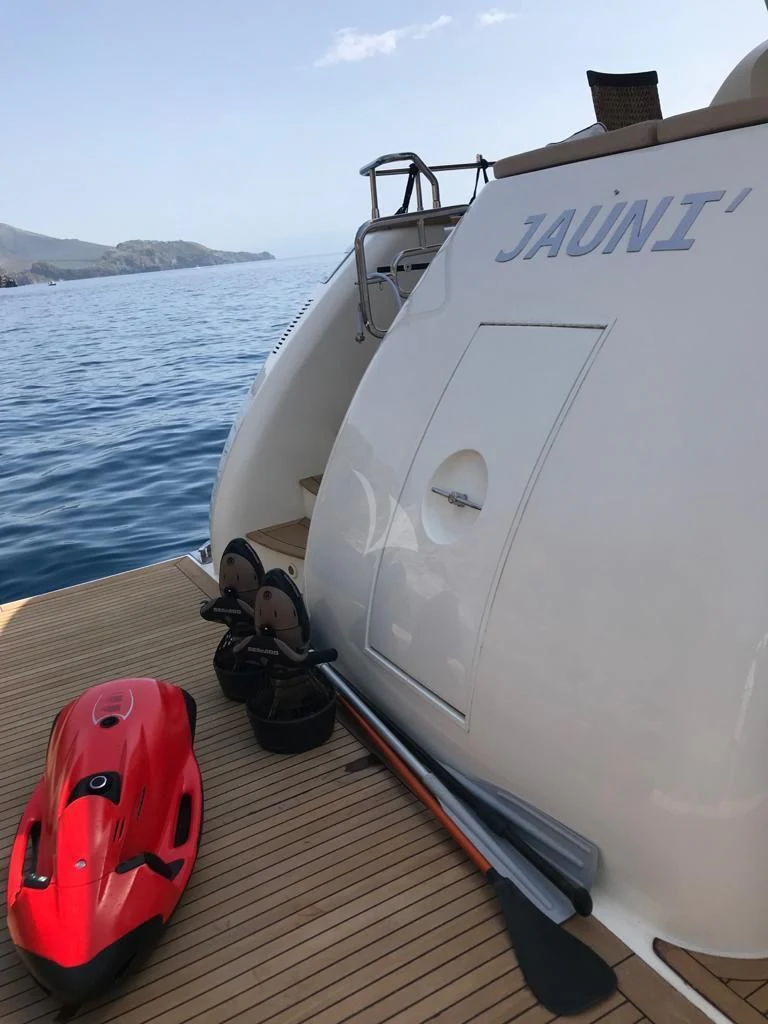 a boat on a body of water aboard JAUNI Yacht for Sale