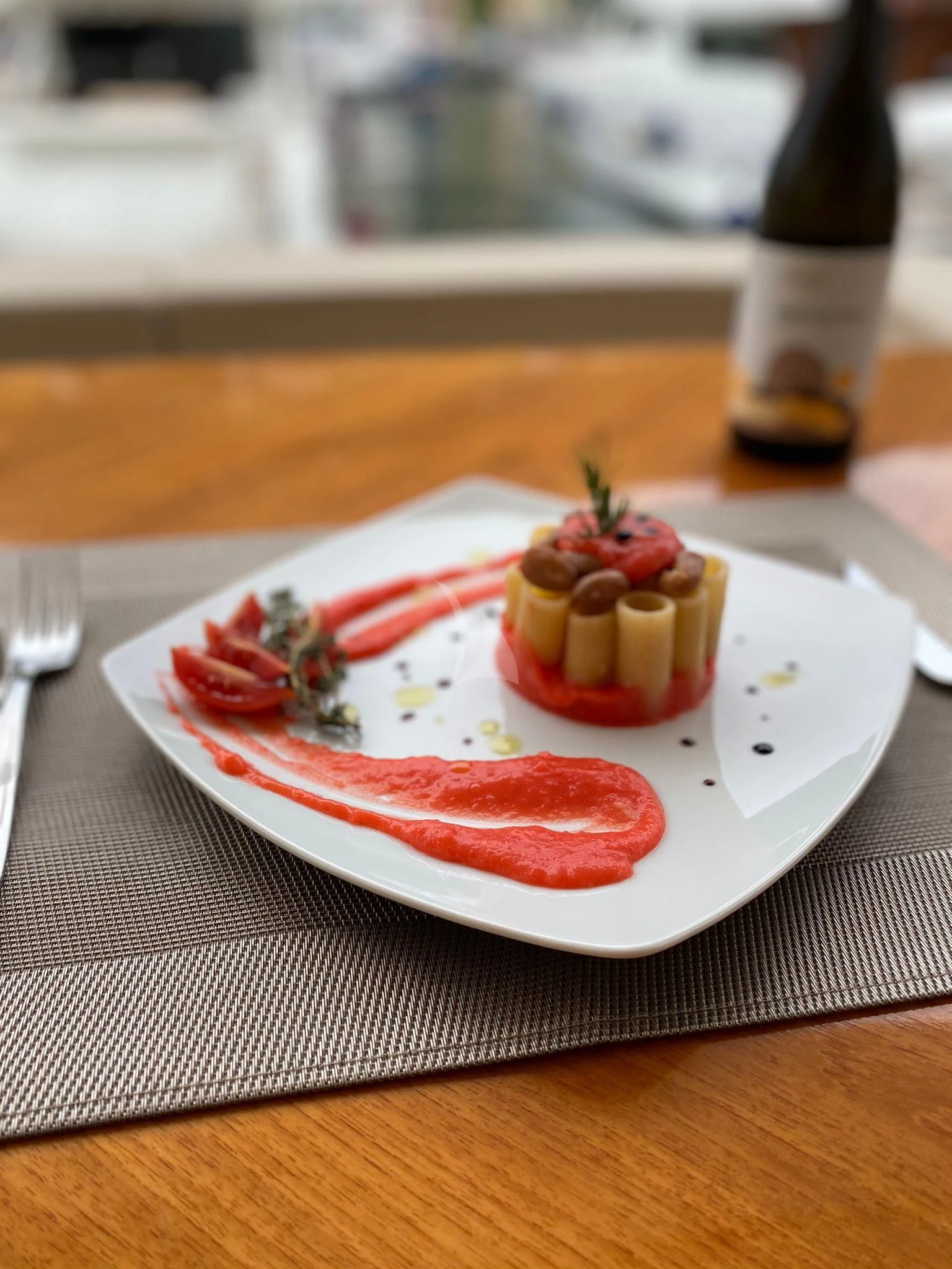 a plate of food aboard JAUNI Yacht for Sale