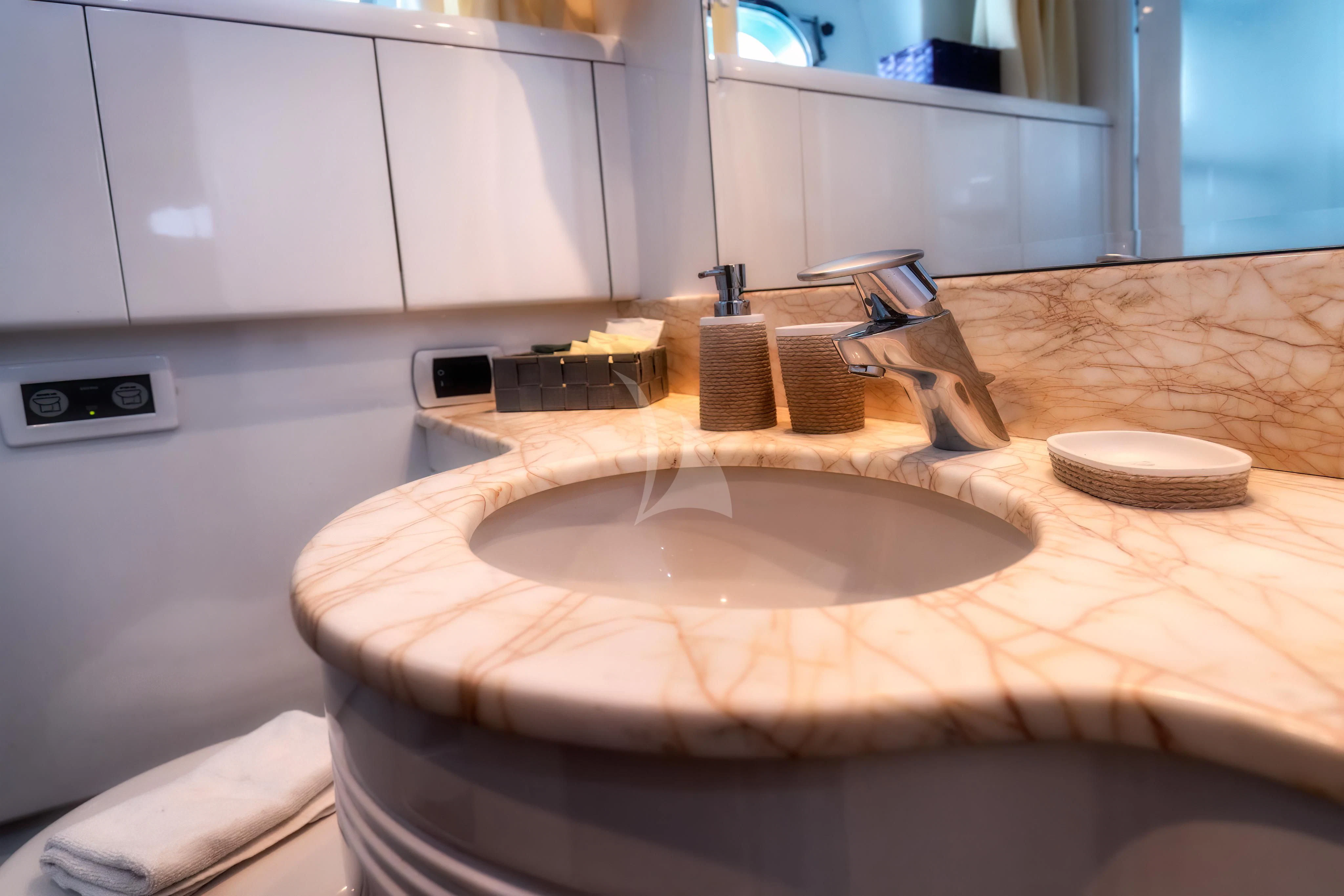 a sink in a bathroom aboard JAUNI Yacht for Sale