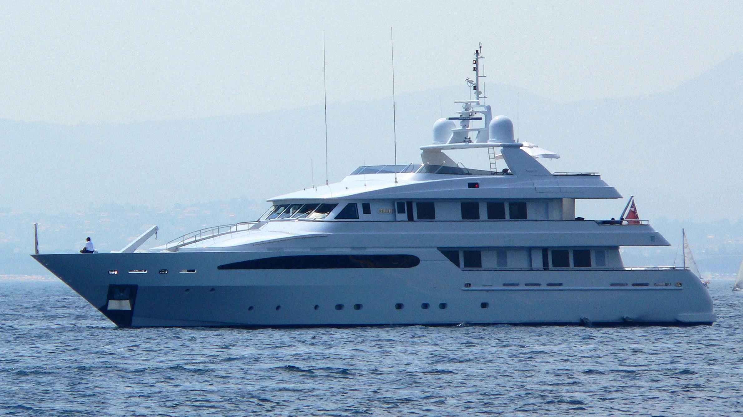 a large white yacht aboard ARTEMISEA Yacht for Sale