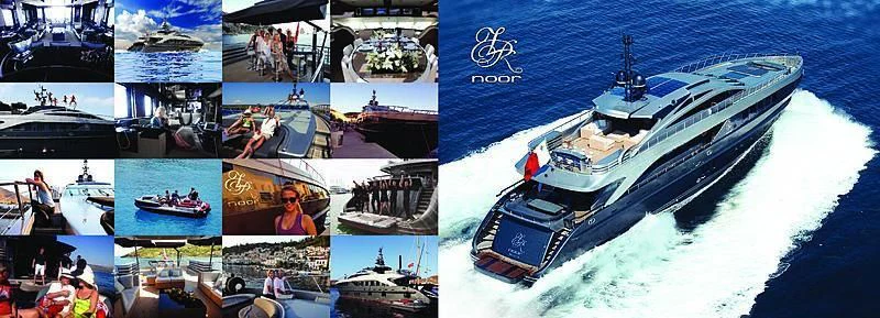 a collage of a boat and a city aboard RL NOOR Yacht for Sale