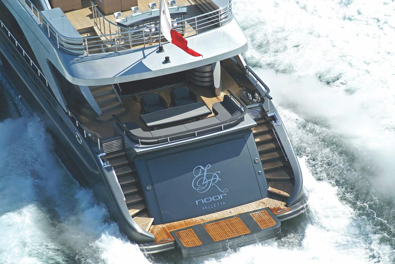 a boat on the water aboard RL NOOR Yacht for Sale