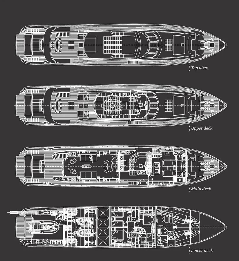 diagram aboard RL NOOR Yacht for Sale