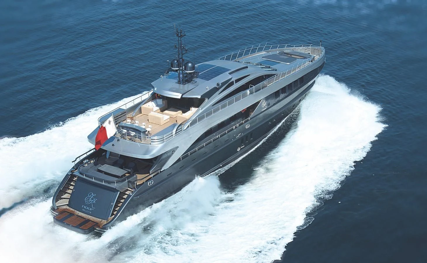 a ship on the water aboard RL NOOR Yacht for Sale