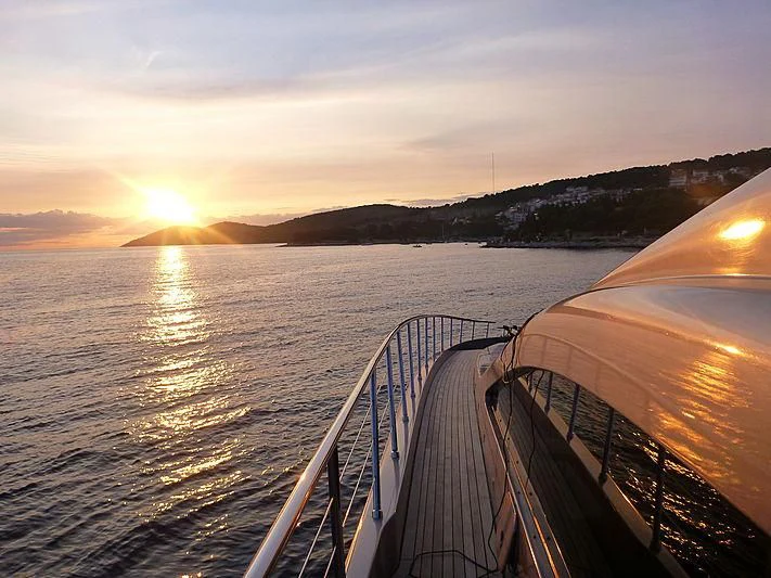 a boat on the water aboard RL NOOR Yacht for Sale