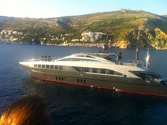 a large boat in the water aboard RL NOOR Yacht for Sale