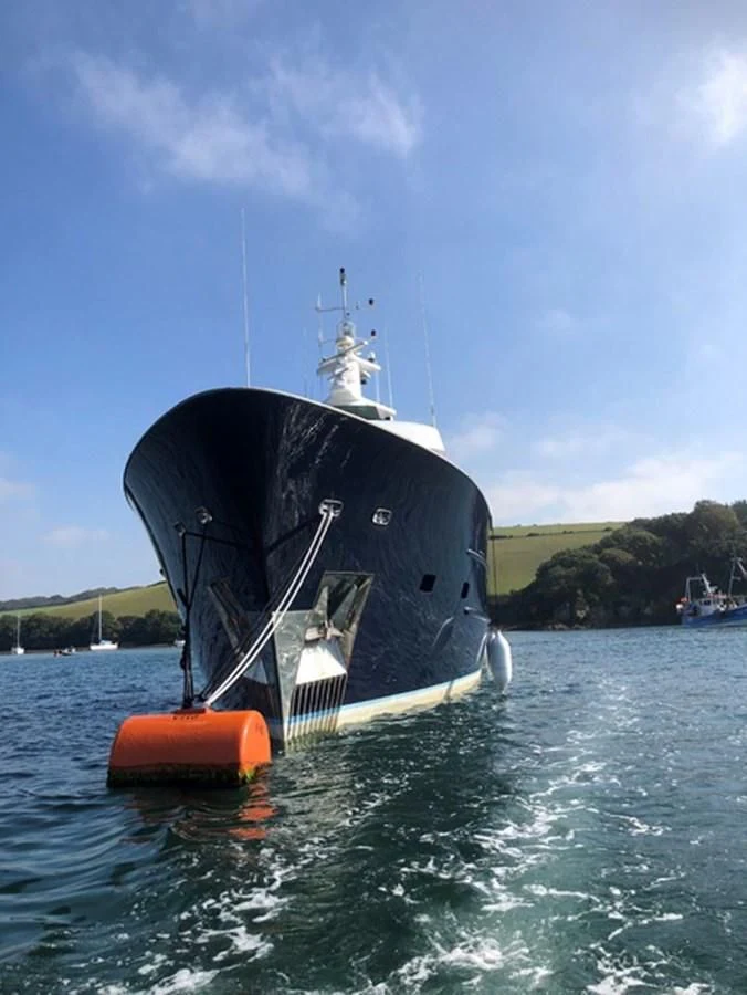 a boat in the water aboard HISTORY Yacht for Sale
