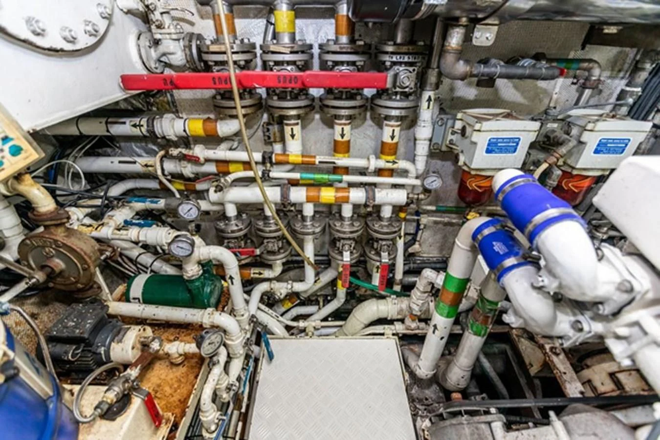 a machine with wires aboard HISTORY Yacht for Sale