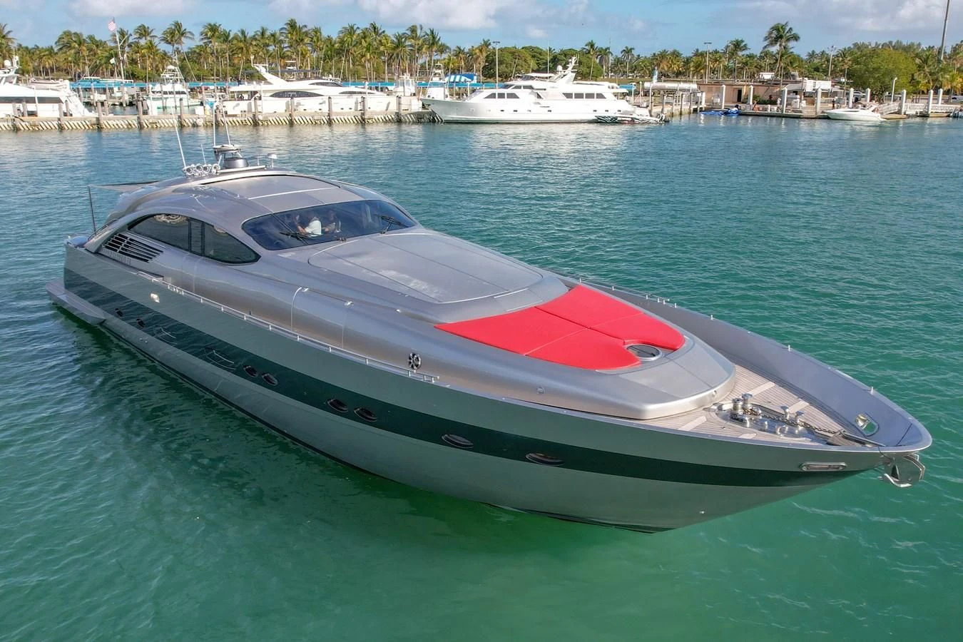 a boat in the water aboard PERSHING 88/07 Yacht for Sale