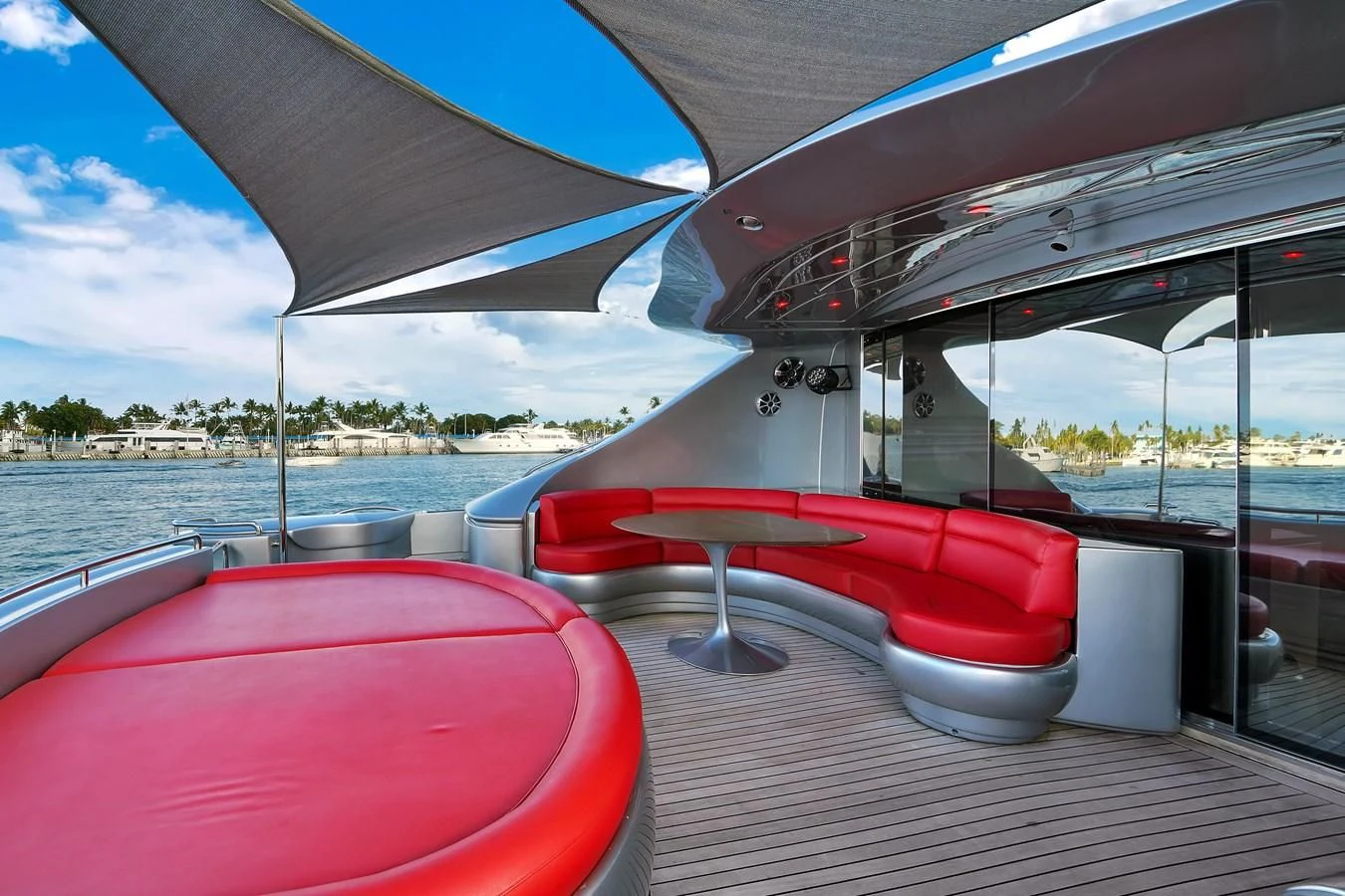 a boat on the water aboard PERSHING 88/07 Yacht for Sale