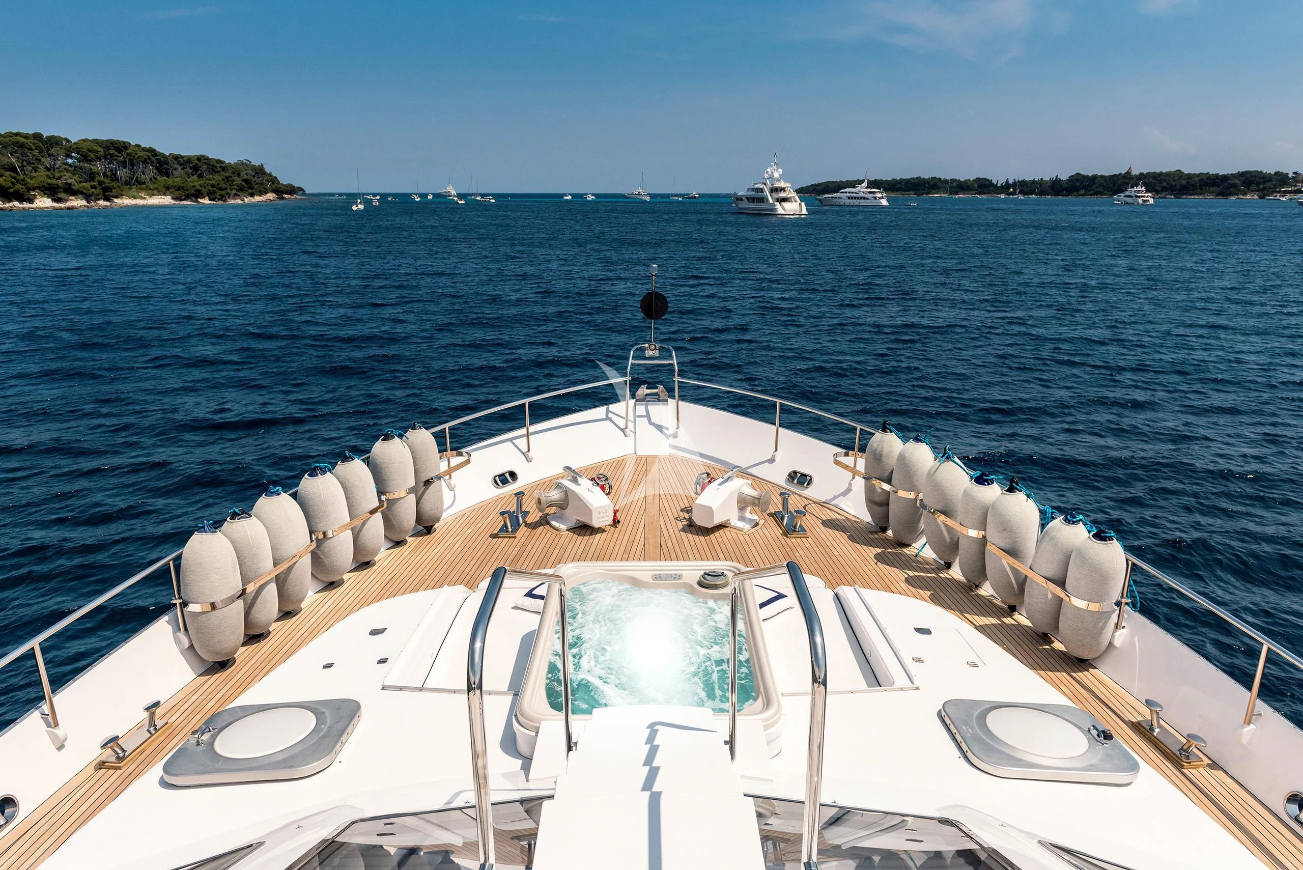 a boat on the water aboard ANTISAN Yacht for Charter