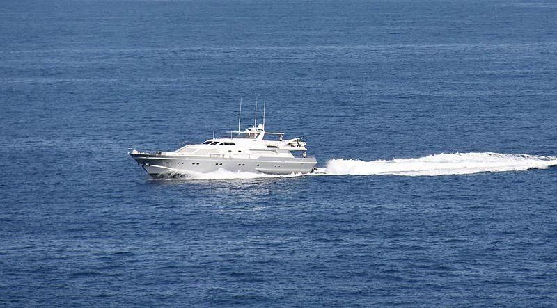 a boat sailing on the sea aboard ANTISAN Yacht for Charter