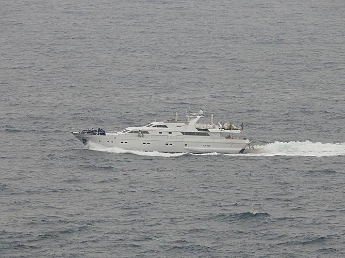 a boat in the ocean aboard ANTISAN Yacht for Charter