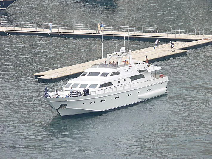 a boat on the water aboard ANTISAN Yacht for Charter