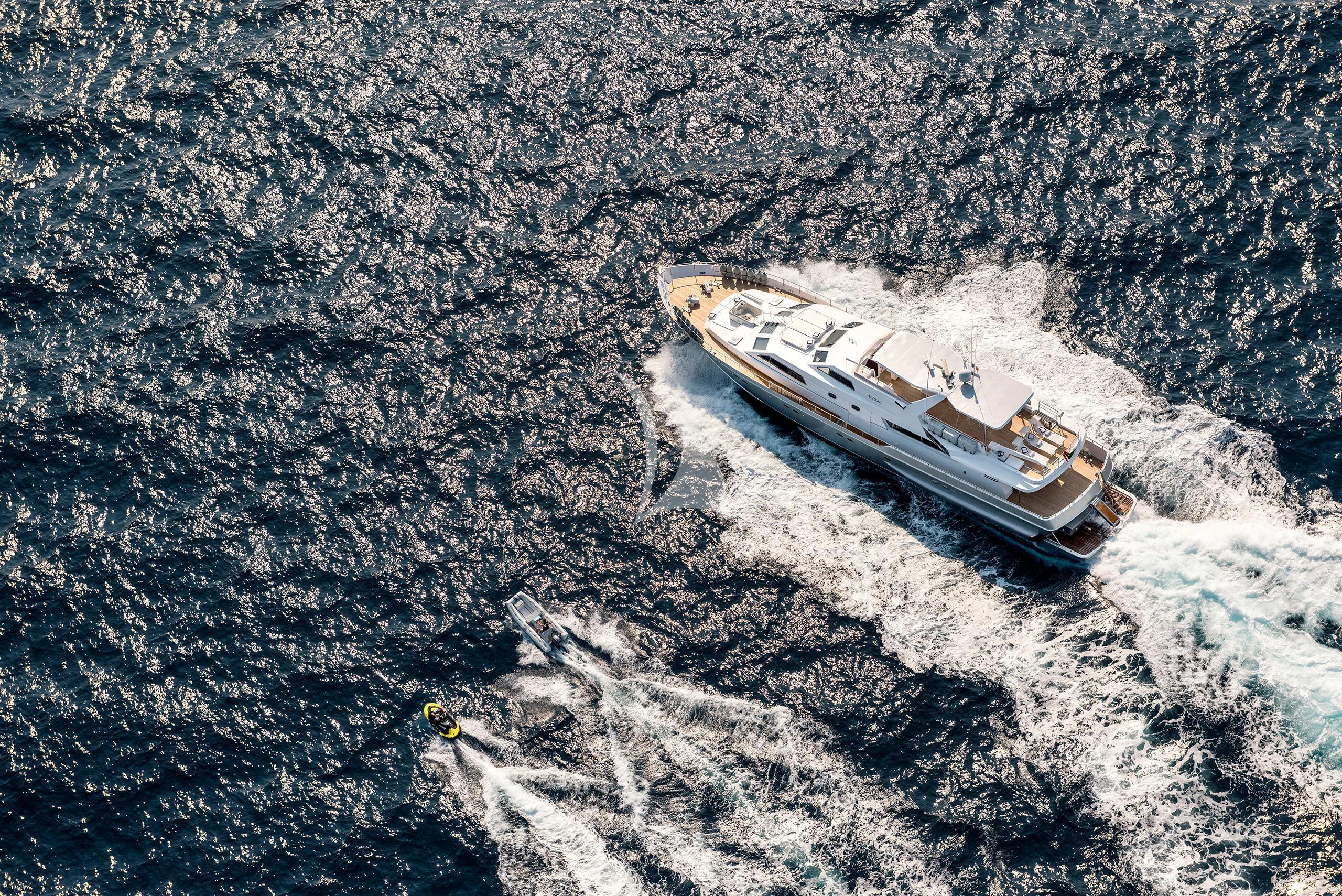 a ship in the water aboard ANTISAN Yacht for Charter