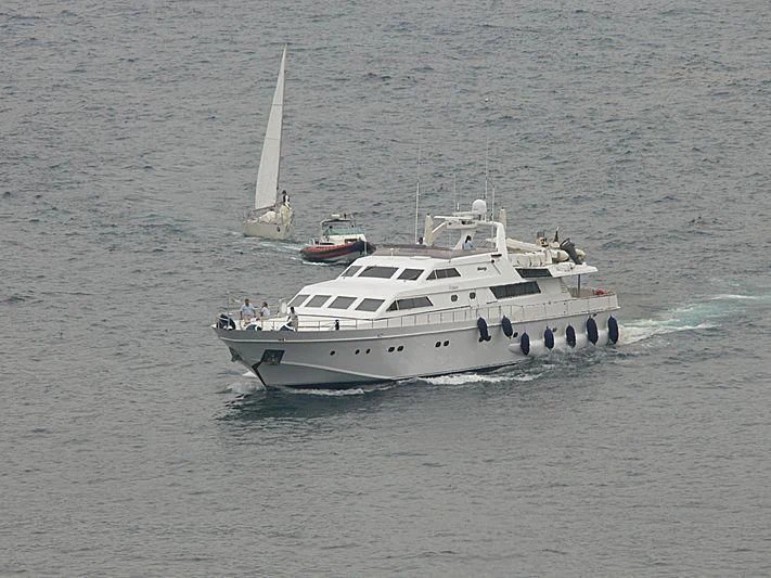 a boat on the water aboard ANTISAN Yacht for Charter