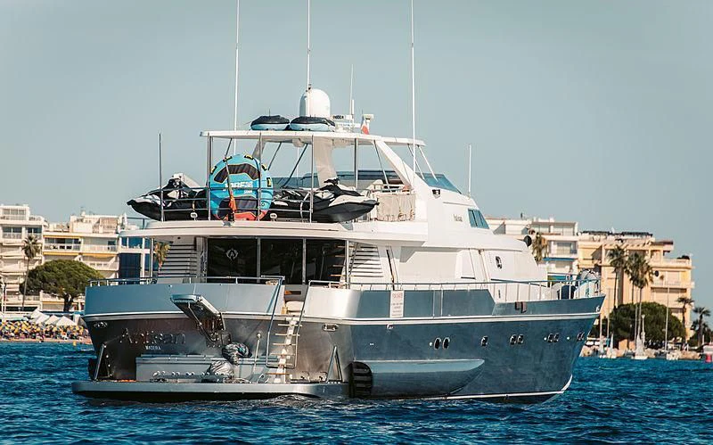 a boat on the water aboard ANTISAN Yacht for Charter