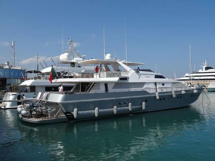 a boat in the water aboard ANTISAN Yacht for Charter
