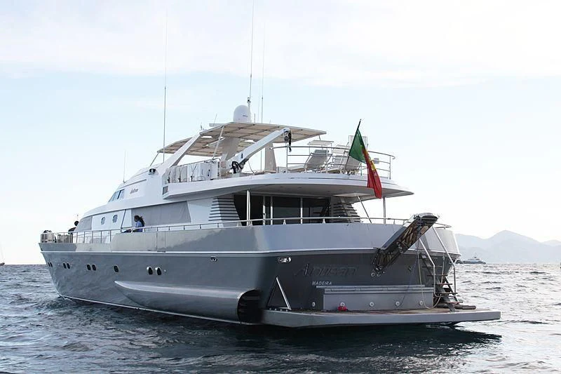 a boat on the water aboard ANTISAN Yacht for Charter