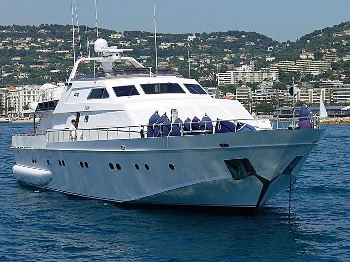 a boat with people on it aboard ANTISAN Yacht for Charter
