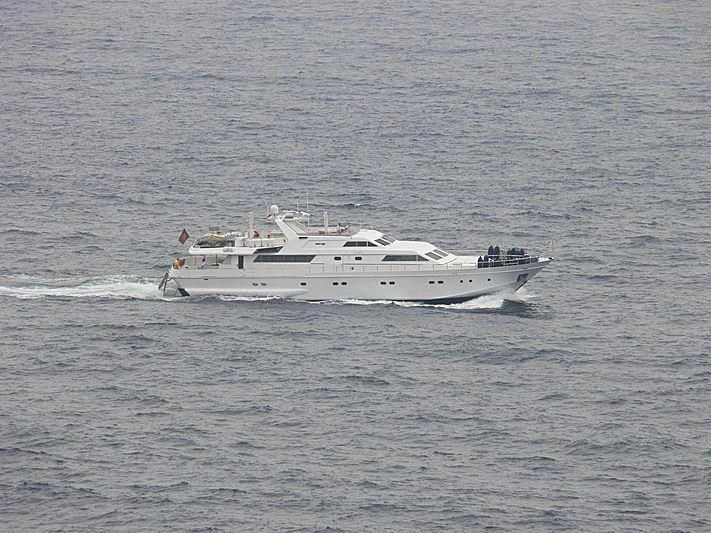 a boat sailing on the sea aboard ANTISAN Yacht for Charter