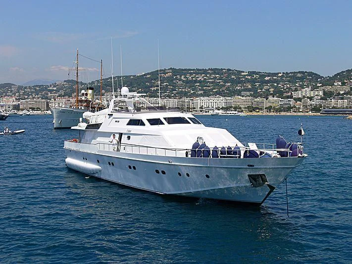 a boat with people on it aboard ANTISAN Yacht for Charter