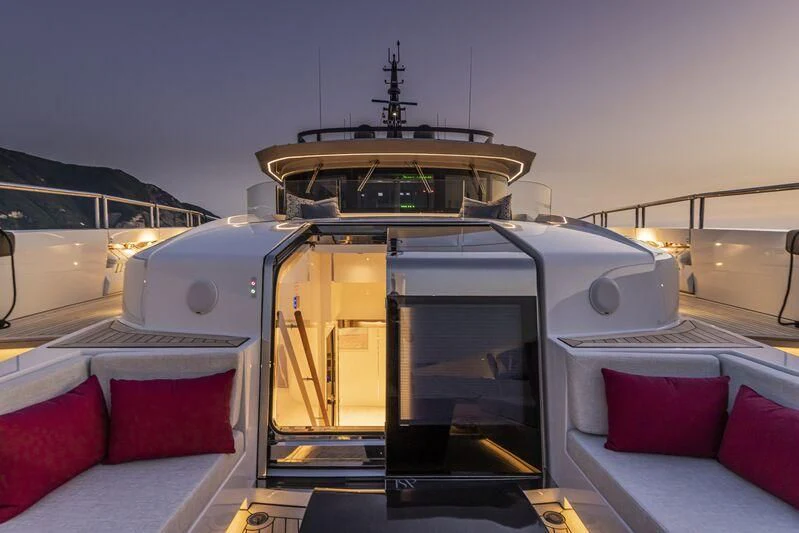 a large machine in a room aboard ARIA SF Yacht for Sale