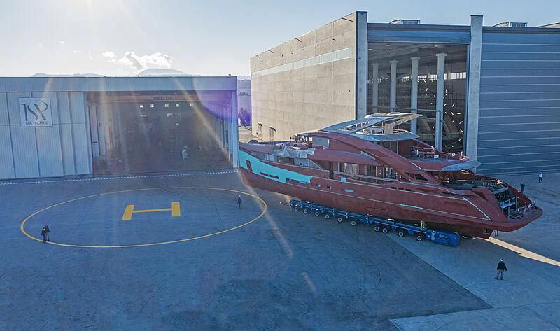 a large ship on a road aboard ARIA SF Yacht for Sale