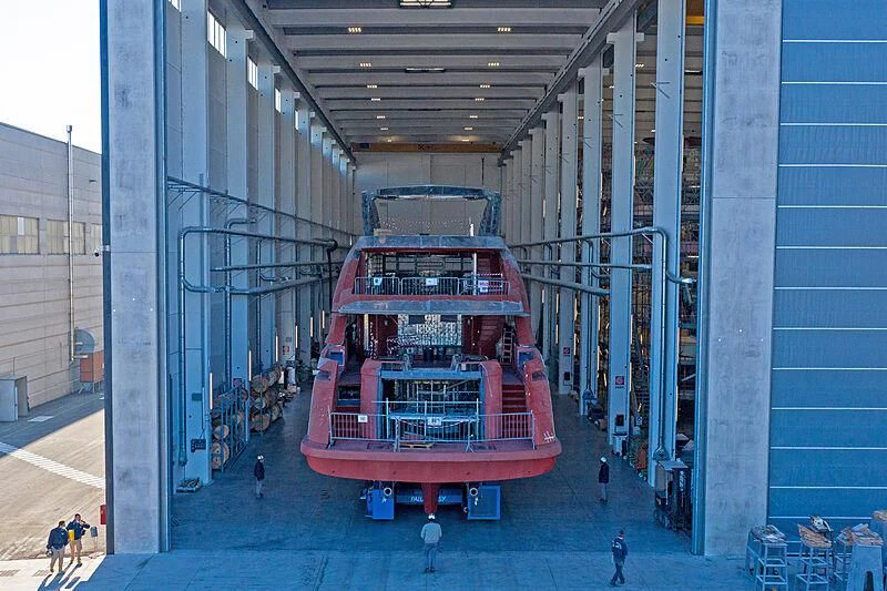 a large machine in a factory aboard ARIA SF Yacht for Sale